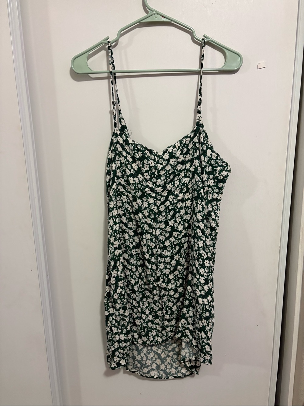 Reformation Mini Dress 1X Green Floral Marlowe Cottage Boho Summer Brunch - Picture 6 of 7